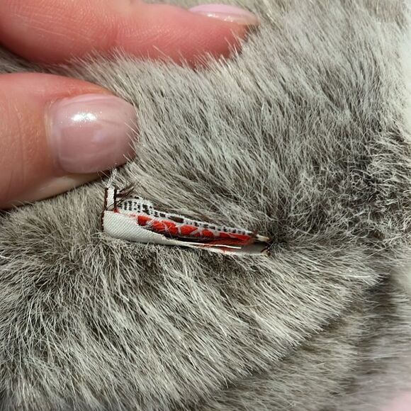 Vintage Gund Light Grey Bunny Rabbit w Green Detail Excellent Condition 11.5” - Picture 9 of 9